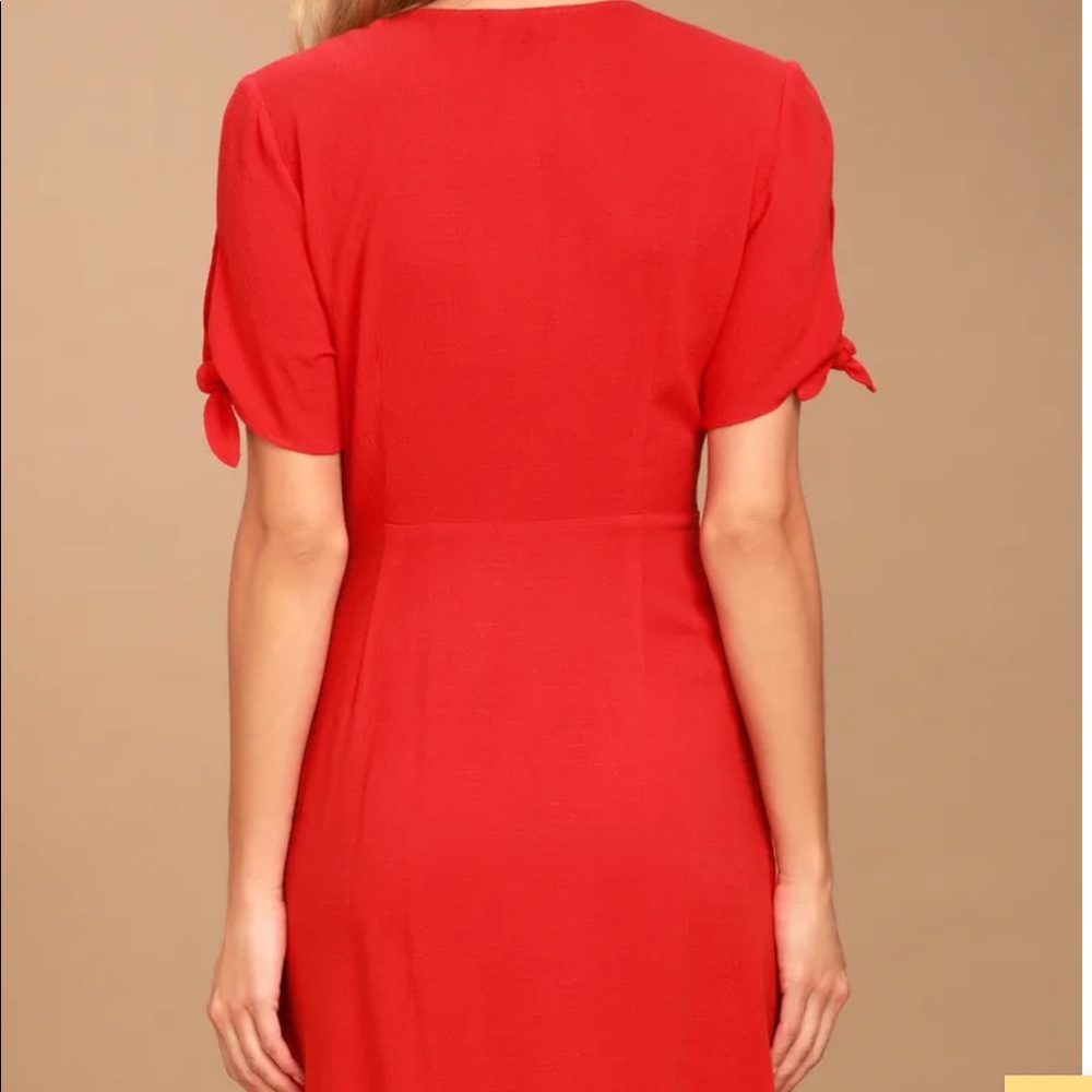 🌹Red Wrap Dress - Picture 3 of 3